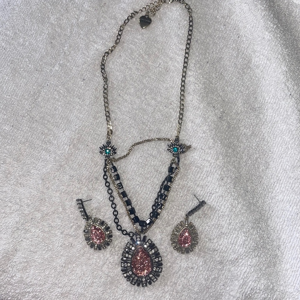 Betsey Johnson necklace and earring set